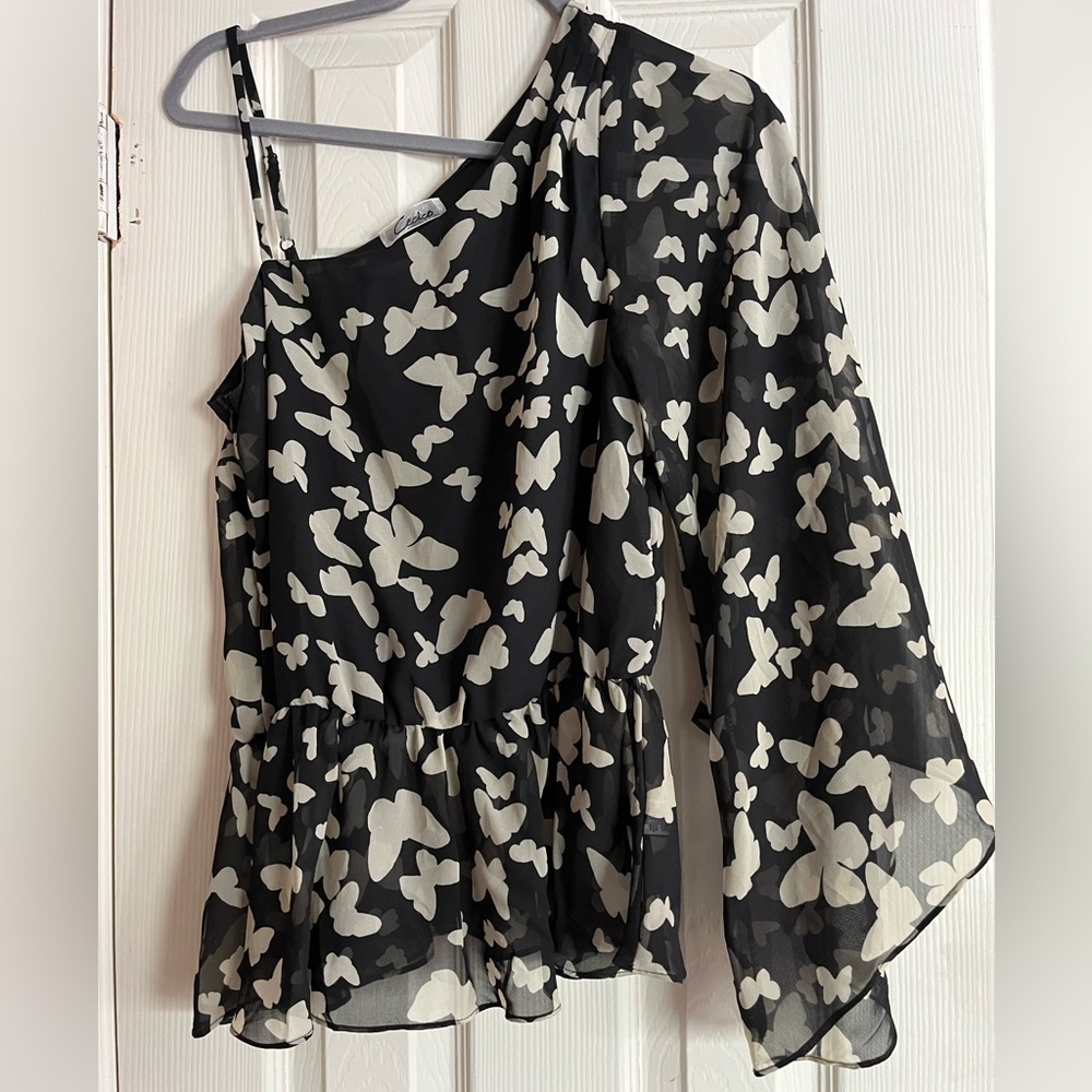 One shoulder Butterfly Blouse